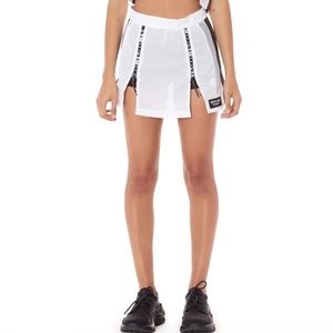 LF The Brand Black Mesh Mini Skirt with Zippers XS
